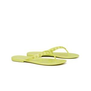 NEW TORY BURCH studded jelly sandal in lime sherbet